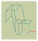 extruded along sharp path